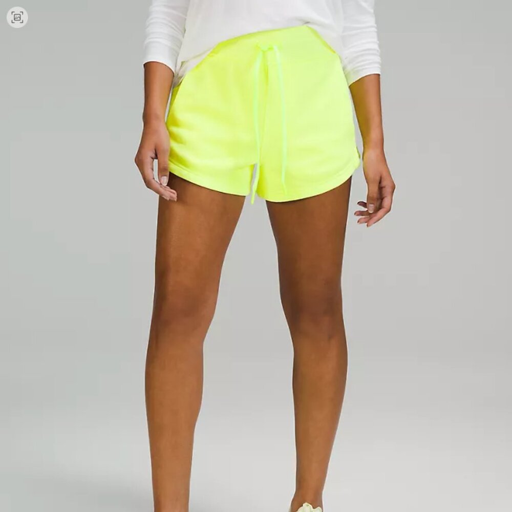lululemon athletica High Waist Neon Yellow Shorts